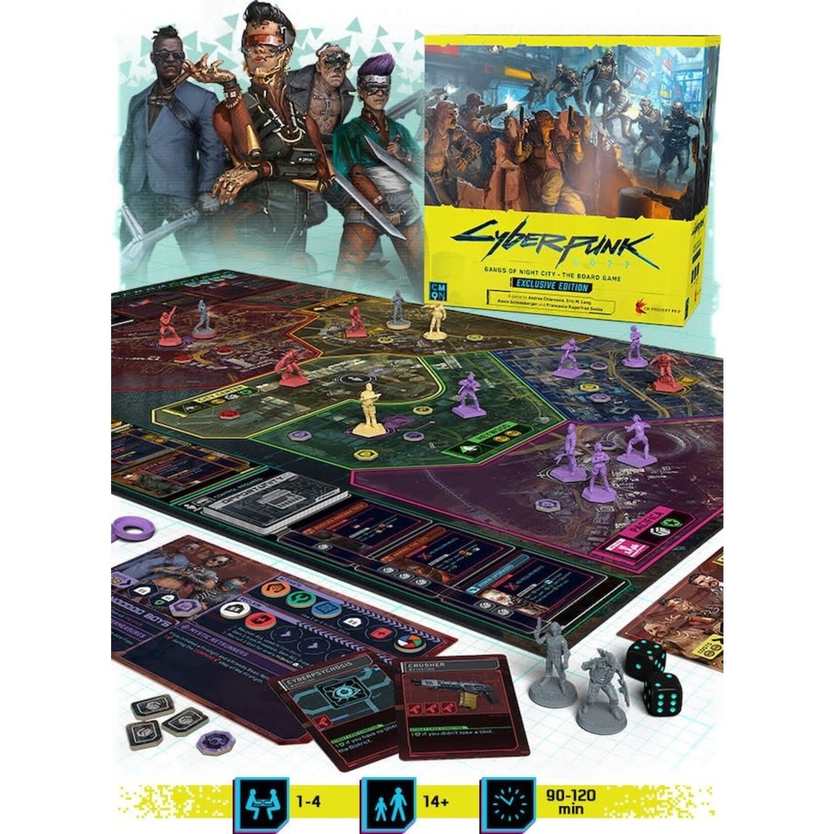 Cool Mini or Not Cyberpunk 2077: Gangs of Night City Kickstarter All-In