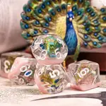 Foam Brain 7 Set Polyhedral Dice - Peacock