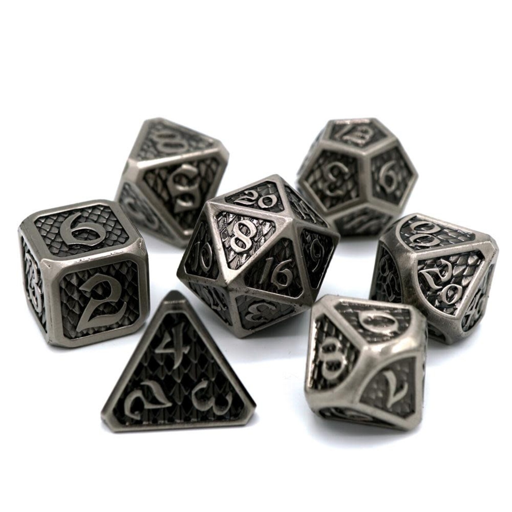 Die Hard Dice Die Hard Dice - Metal 7 Set - Drakona Eldric Argentum