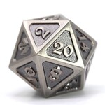 Die Hard Dice Die Hard Dice - Dire D20 - Mythica - Battleworn Silver