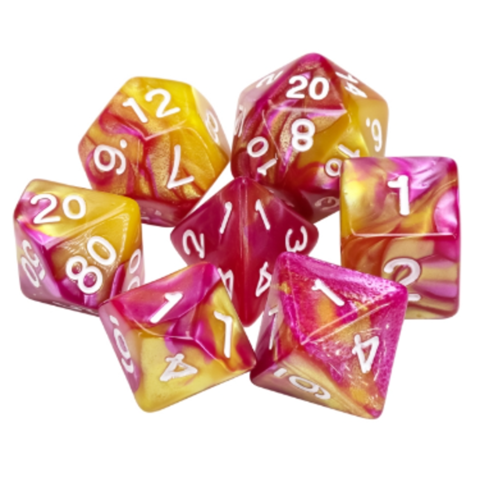 HD Dice 7 Set Polyhedral Dice - Solar Wind