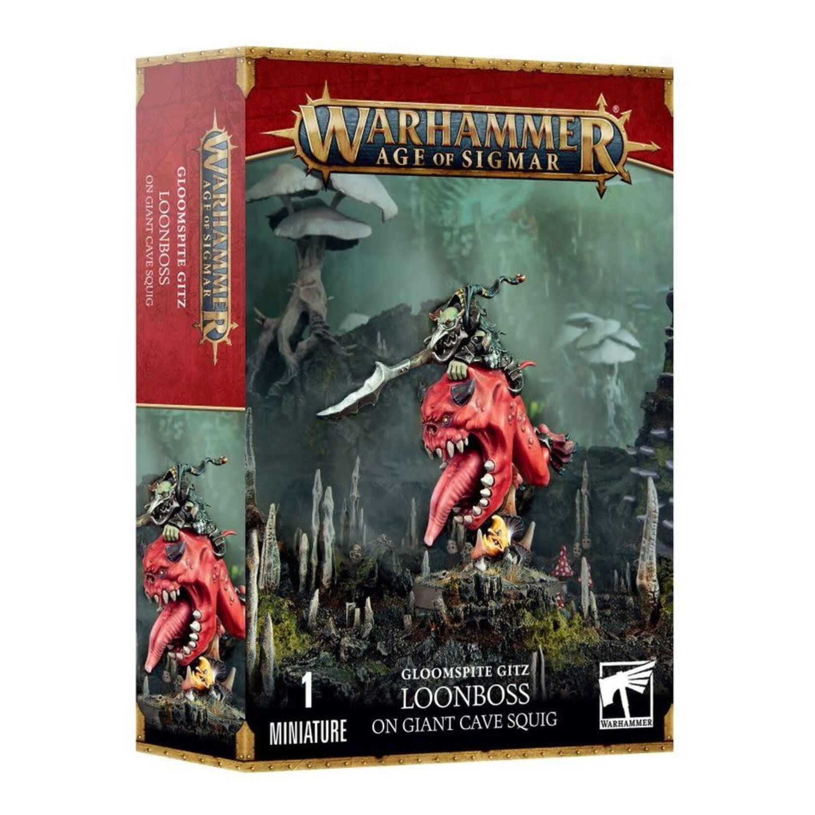 Games Workshop Age of Sigmar: Gloomspite Gitz - Loonboss on Giant Cave Squig