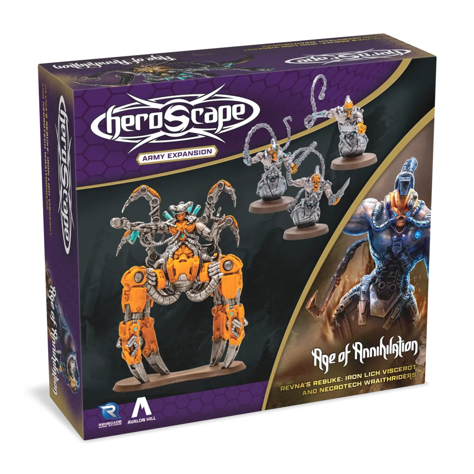 Renegade Heroscape: Iron Lich Viscerot and Necrotech Wraithriders Army Expansion