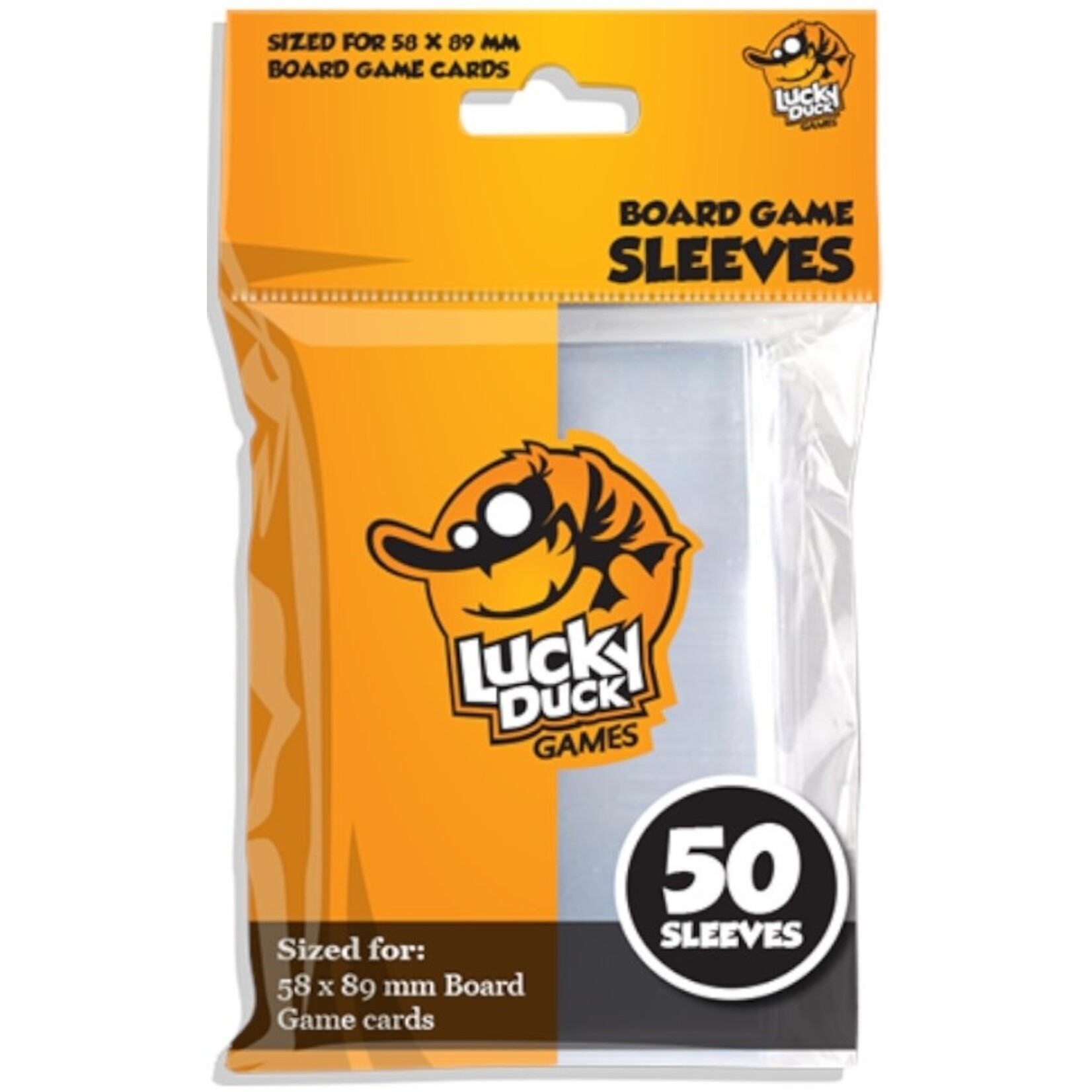 Lucky Duck Games "Chimera" Board Game Sleeves - 58mm x 89mm - Clear 50 Pack