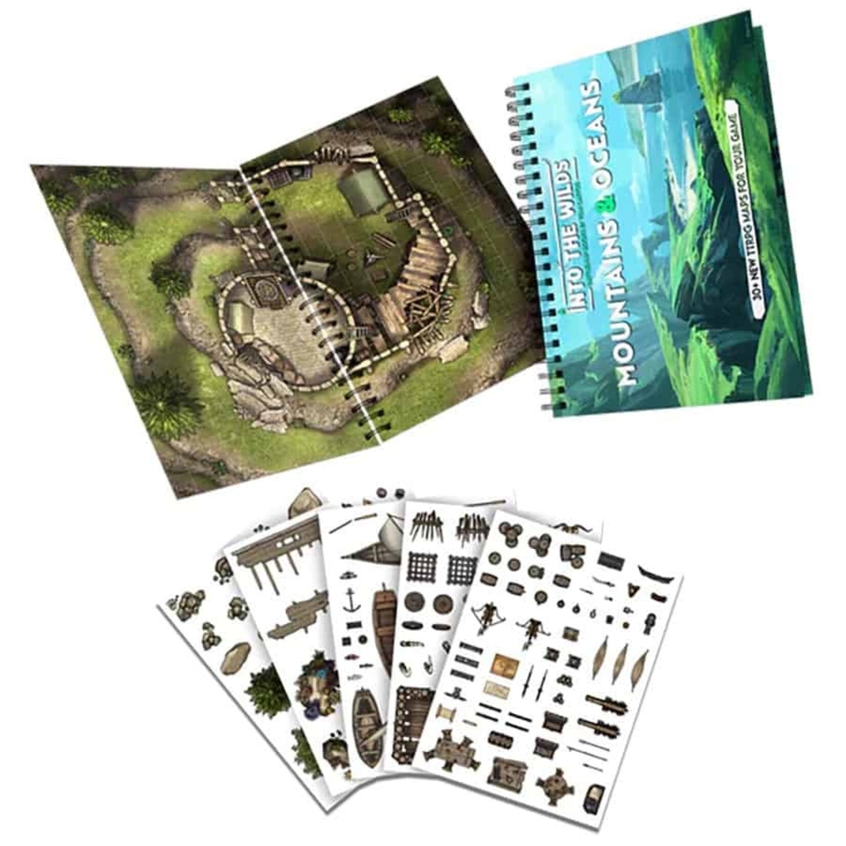 Tom Cartos Into the Wilds: Battlemap Books -