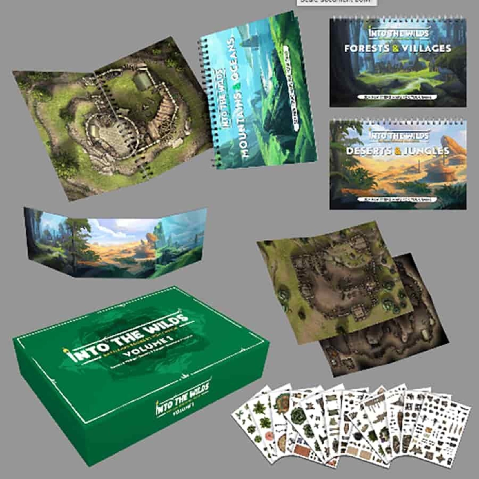 Tom Cartos Into the Wilds: Battlemap Books -