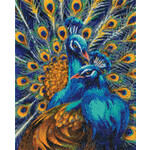 Cobble Hill Cobble Hill: Crystal Art Kit Large - Blue Rapsody Peacocks