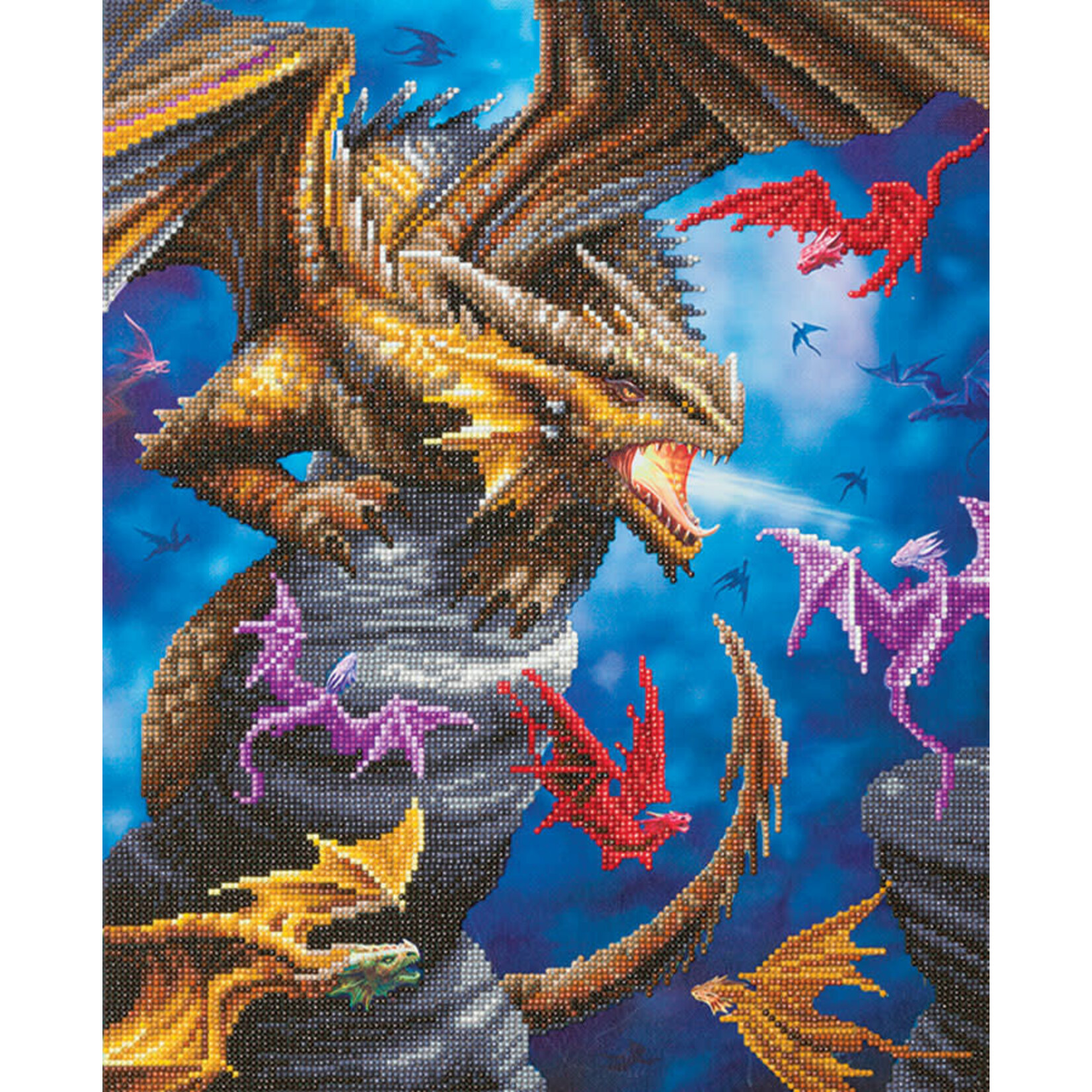 Cobble Hill Cobble Hill: Crystal Art Kit Large - Dragon Clan