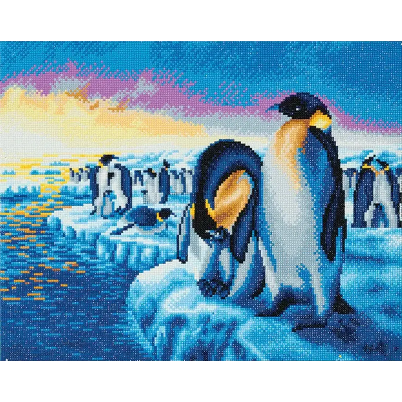 Cobble Hill Cobble Hill: Crystal Art Kit Large - Penguins of the Arctic