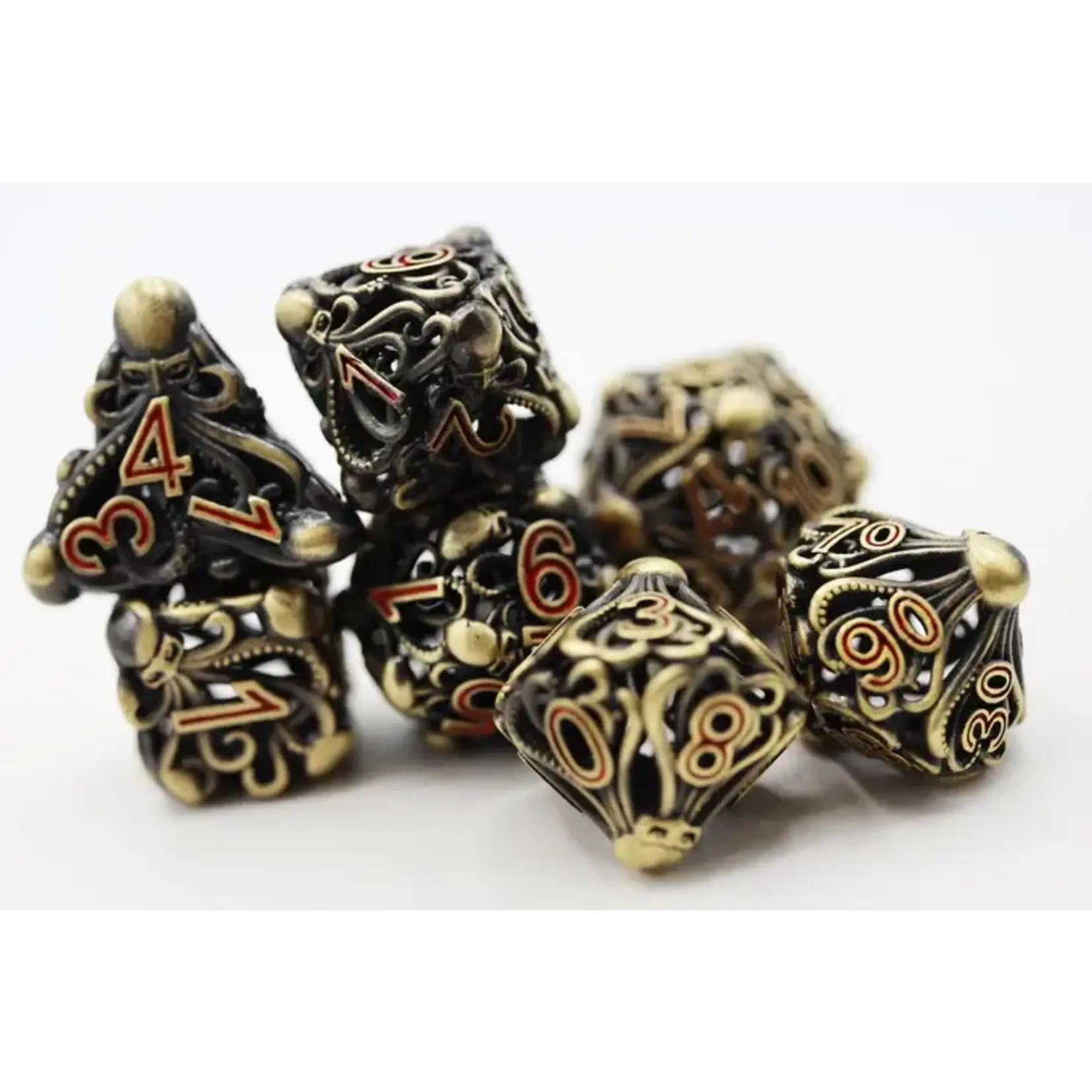 Foam Brain Metal Dice Set - Mind Eater -