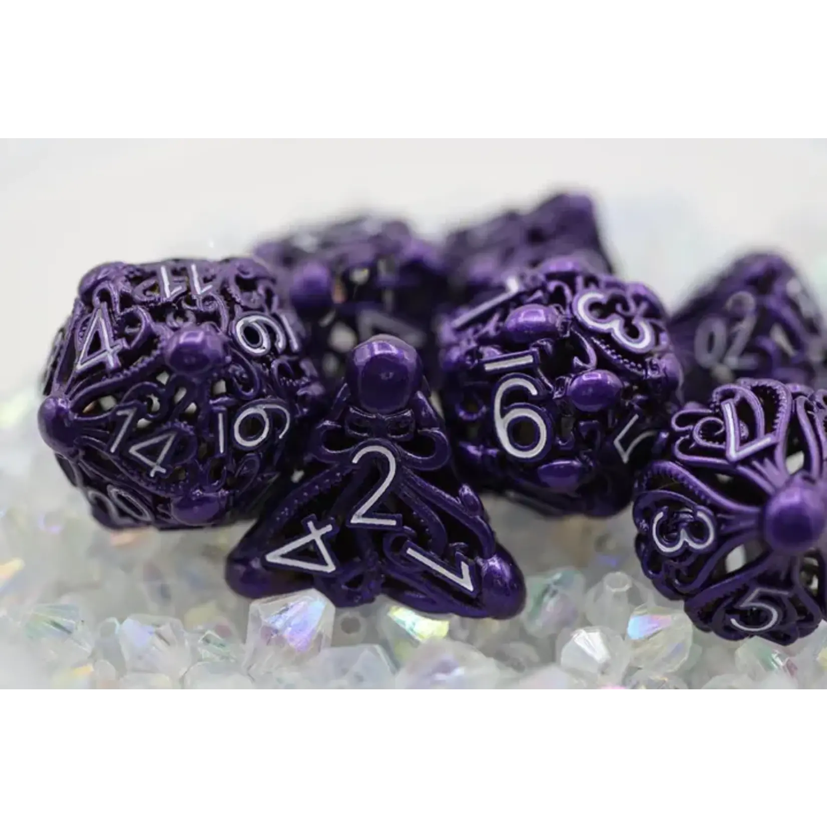 Foam Brain Metal Dice Set - Mind Eater -