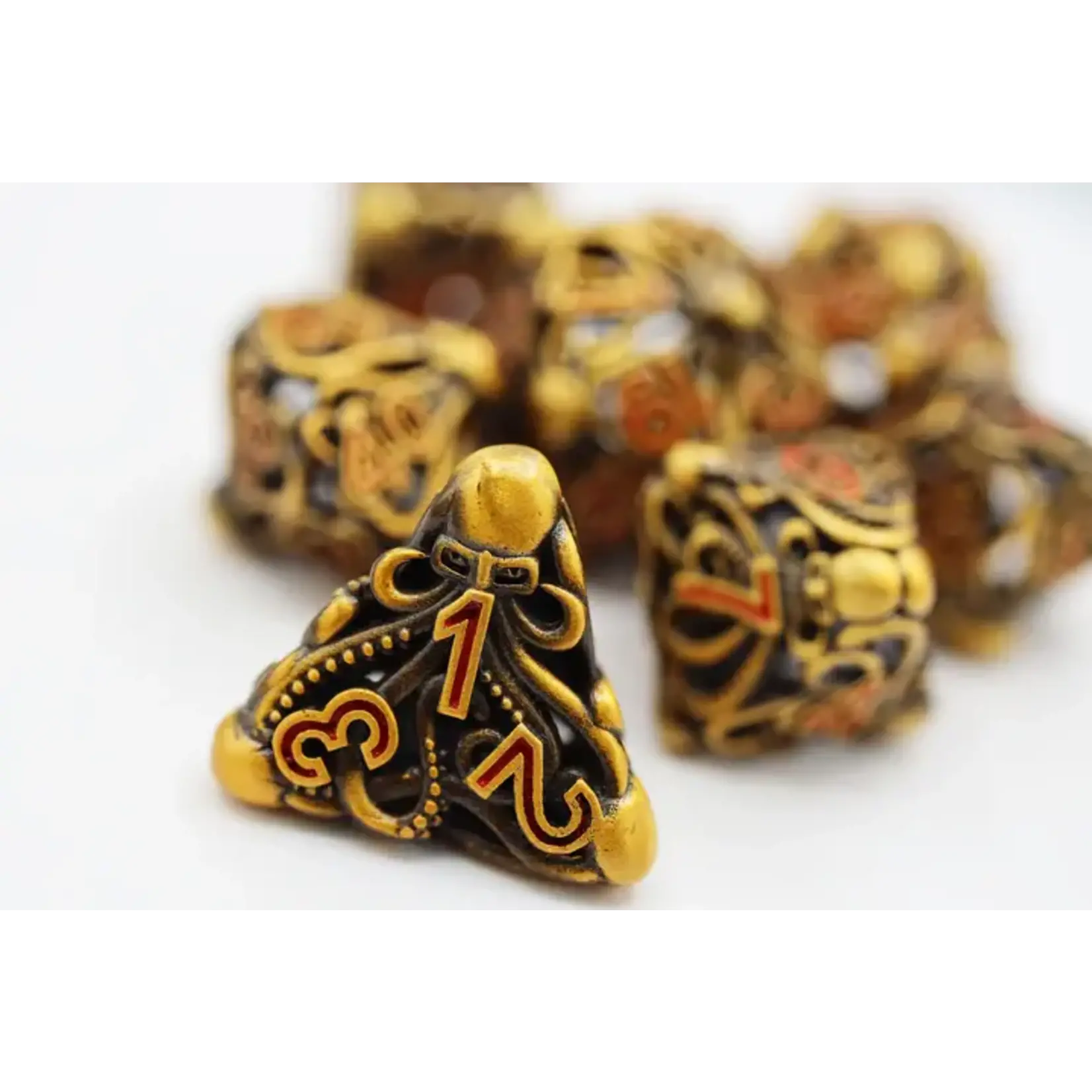 Foam Brain Metal Dice Set - Mind Eater -