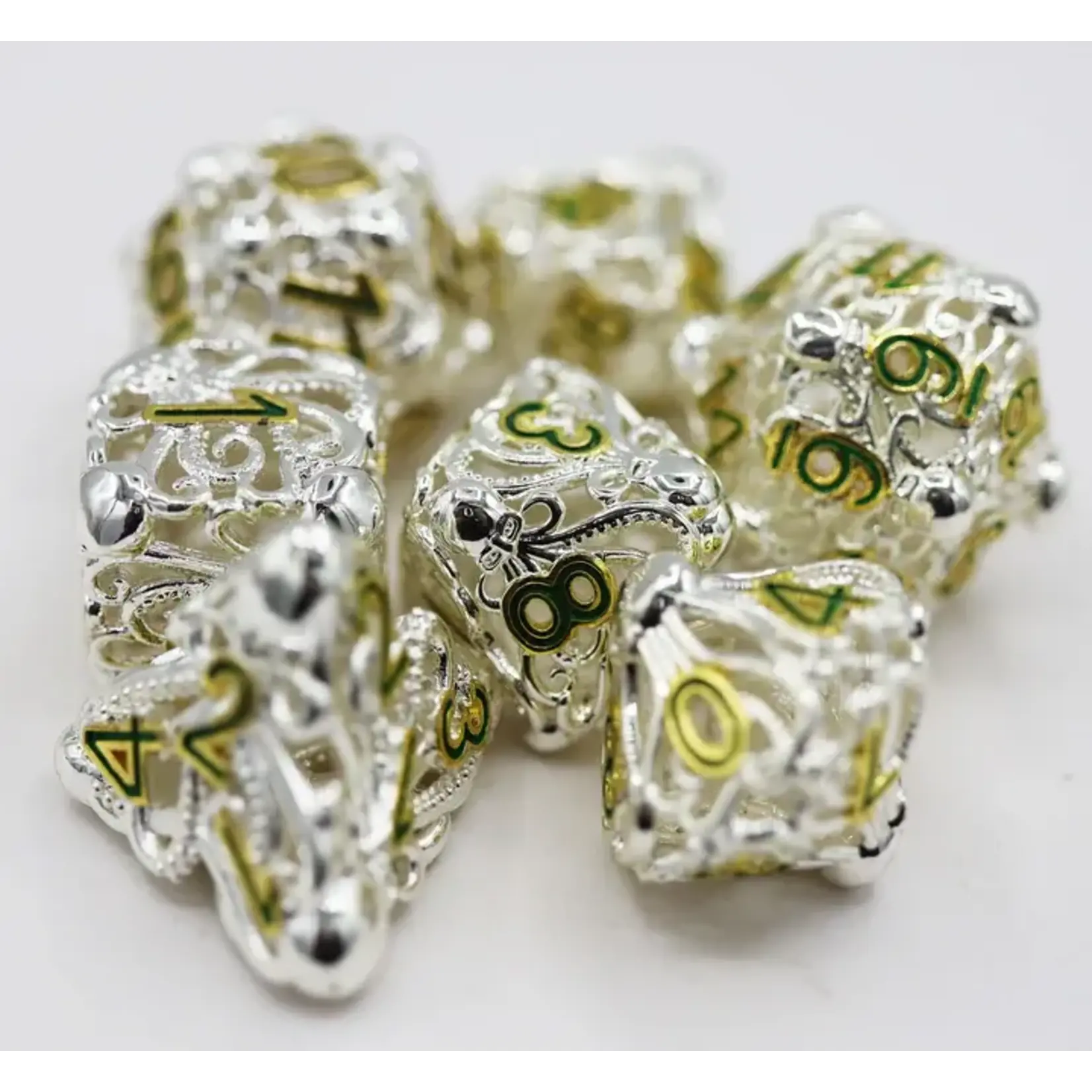 Foam Brain Metal Dice Set - Mind Eater -
