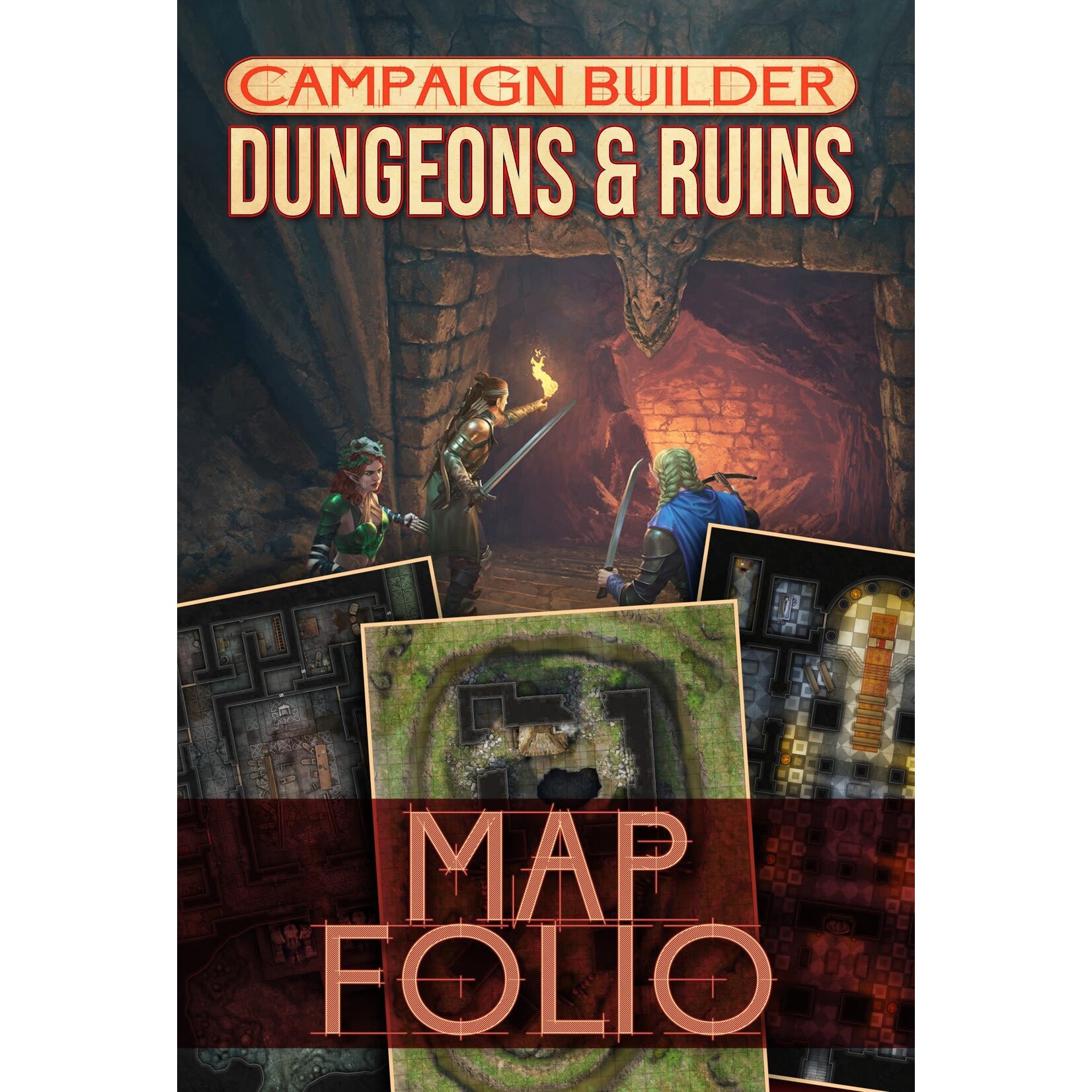 Kobold Press Campaign Builder: Dungeons & Ruins Map Folio