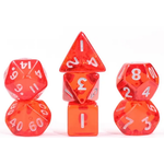 7 Set MINI Polyhedral Dice - Red Transparent