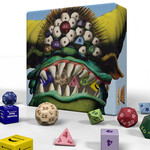 Exalted Funeral Press Monty Python RPG - Custom Dice Set + Black Beast Nesting Box