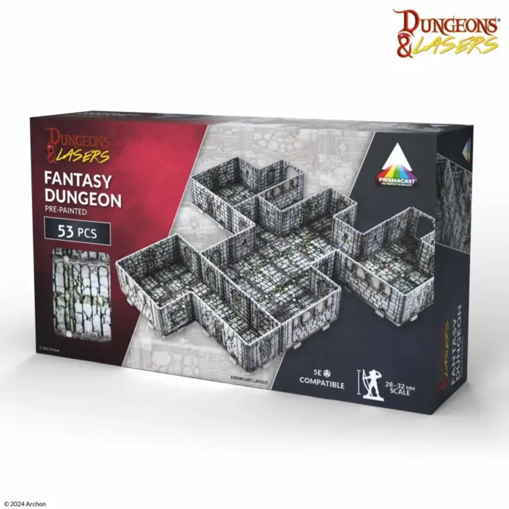 Archon Studios Dungeons & Lasers: Fantasy Dungeon - Pre-Painted