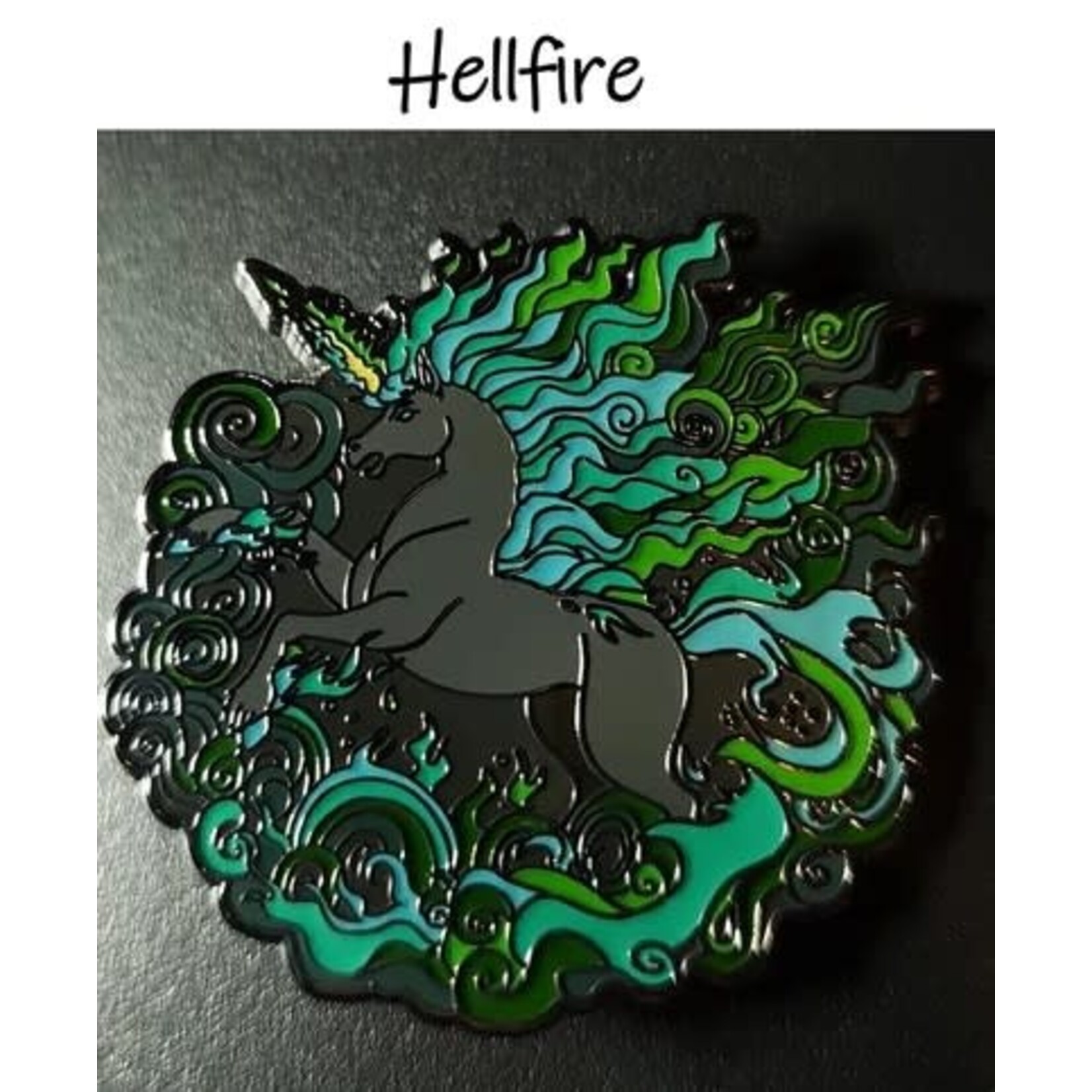 OhhSeeDee Works OhhSeeDee - Hellfire Unicorn Pin