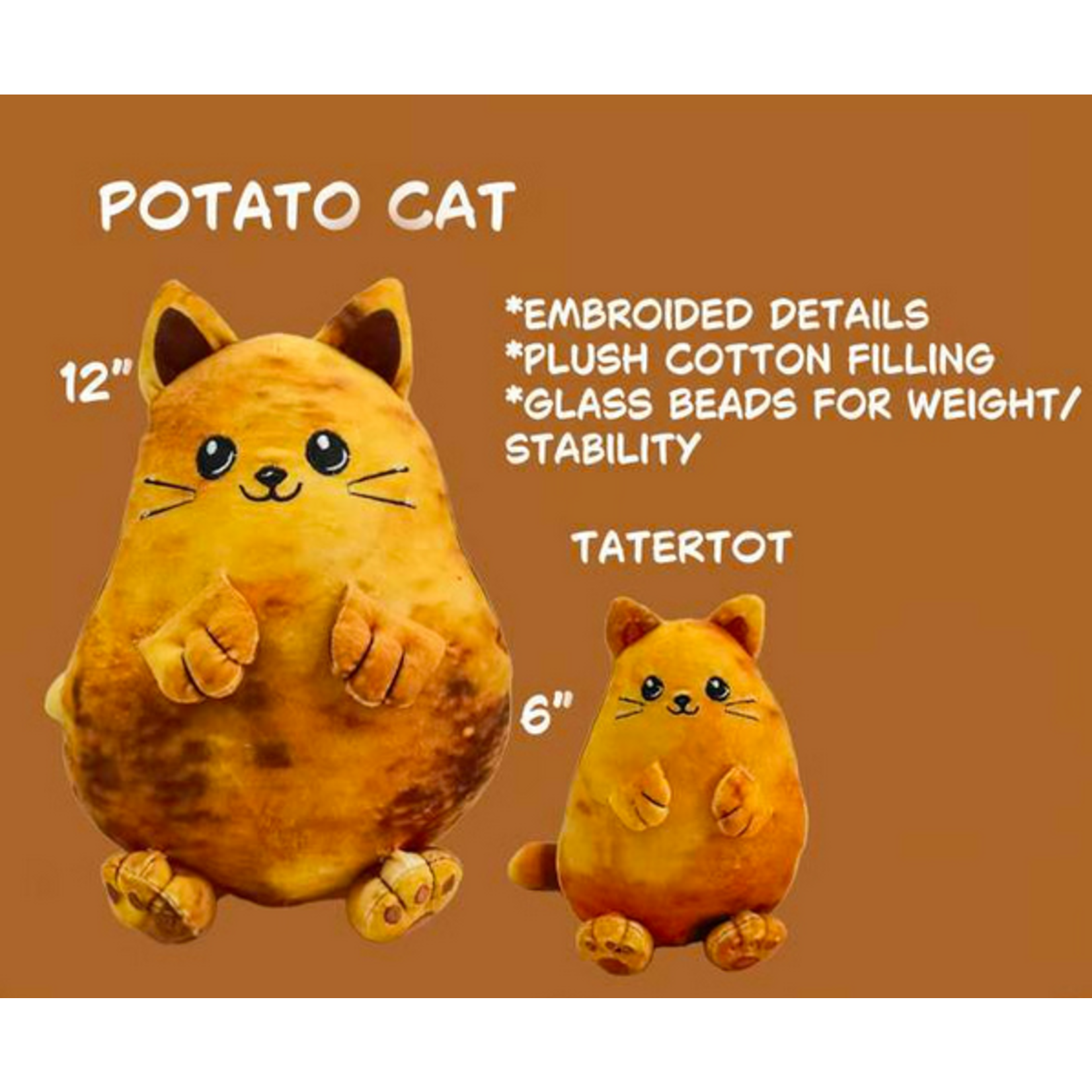 OhhSeeDee Works OhhSeeDee - Potato Cat Plush