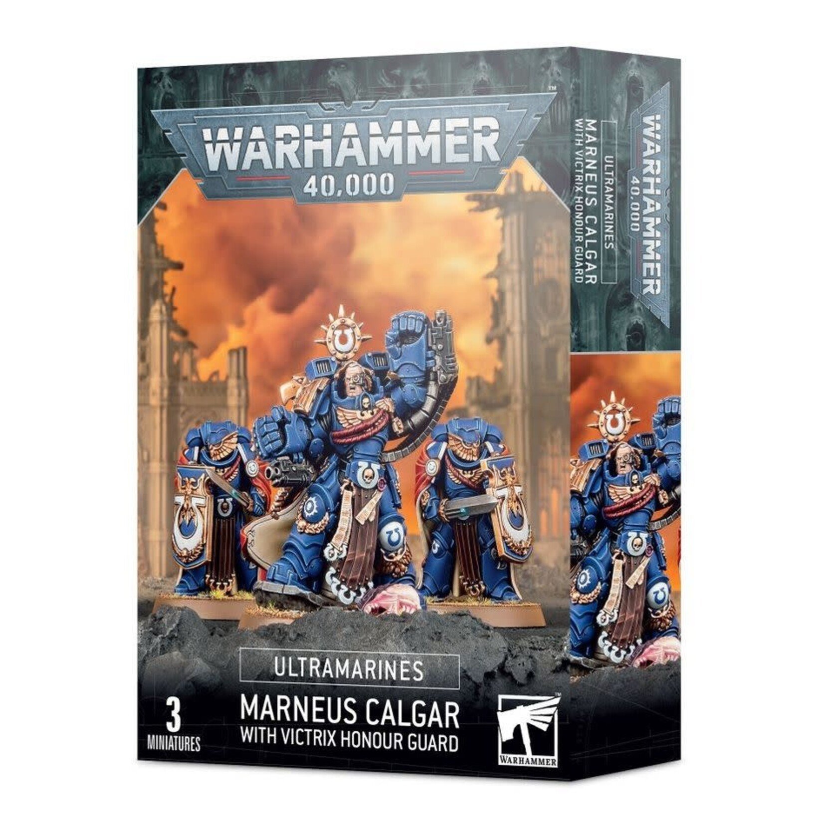 Games Workshop Warhammer 40K: Ultramarines - Marneus Calgar with Victrix Honour Guard (Old)