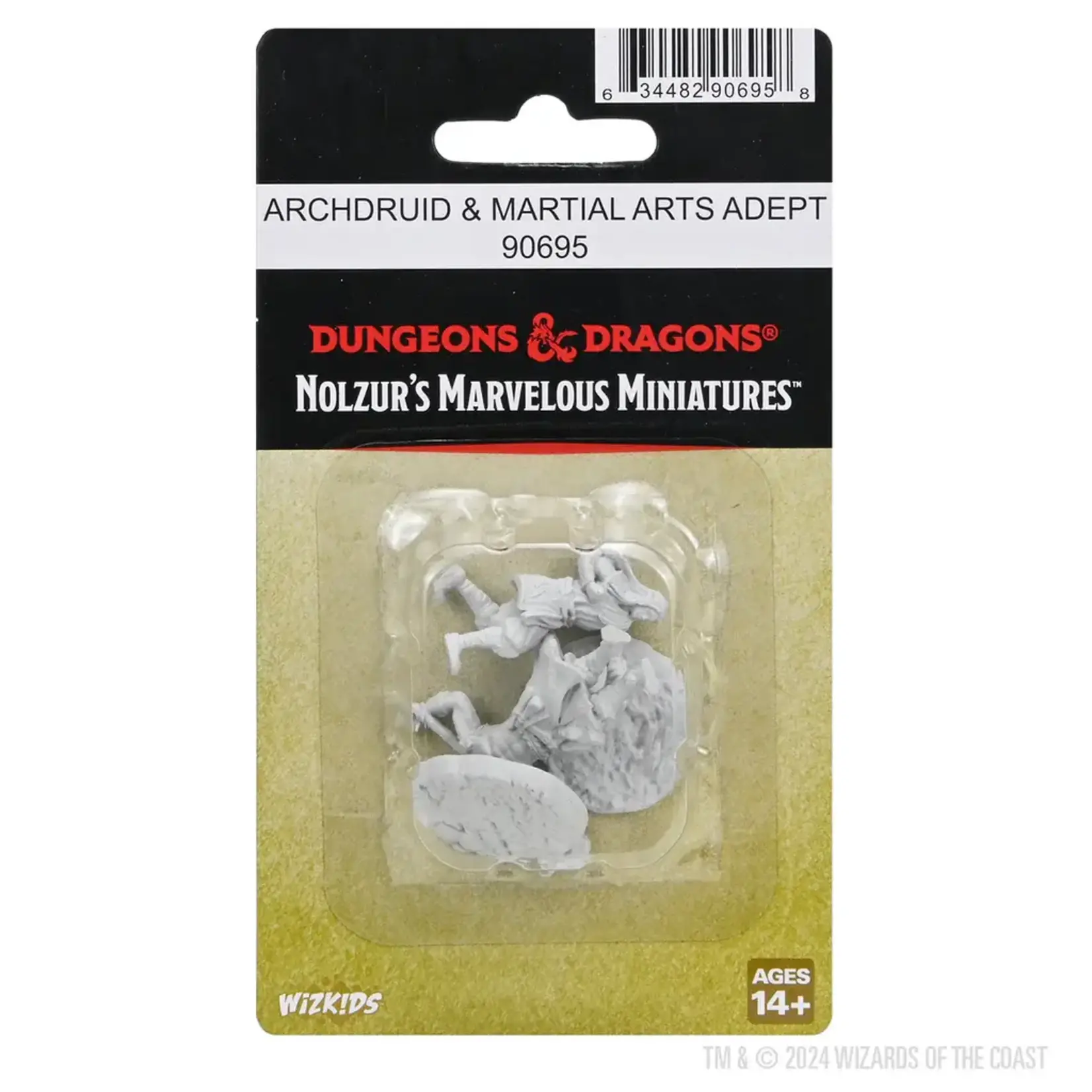 Wiz Kids Unpainted Miniatures: Archdruid & Martial Arts Adept - D&D - W24