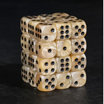 HD Dice 36 12mm D6 Dice Block - Opaque - Beige Pearl