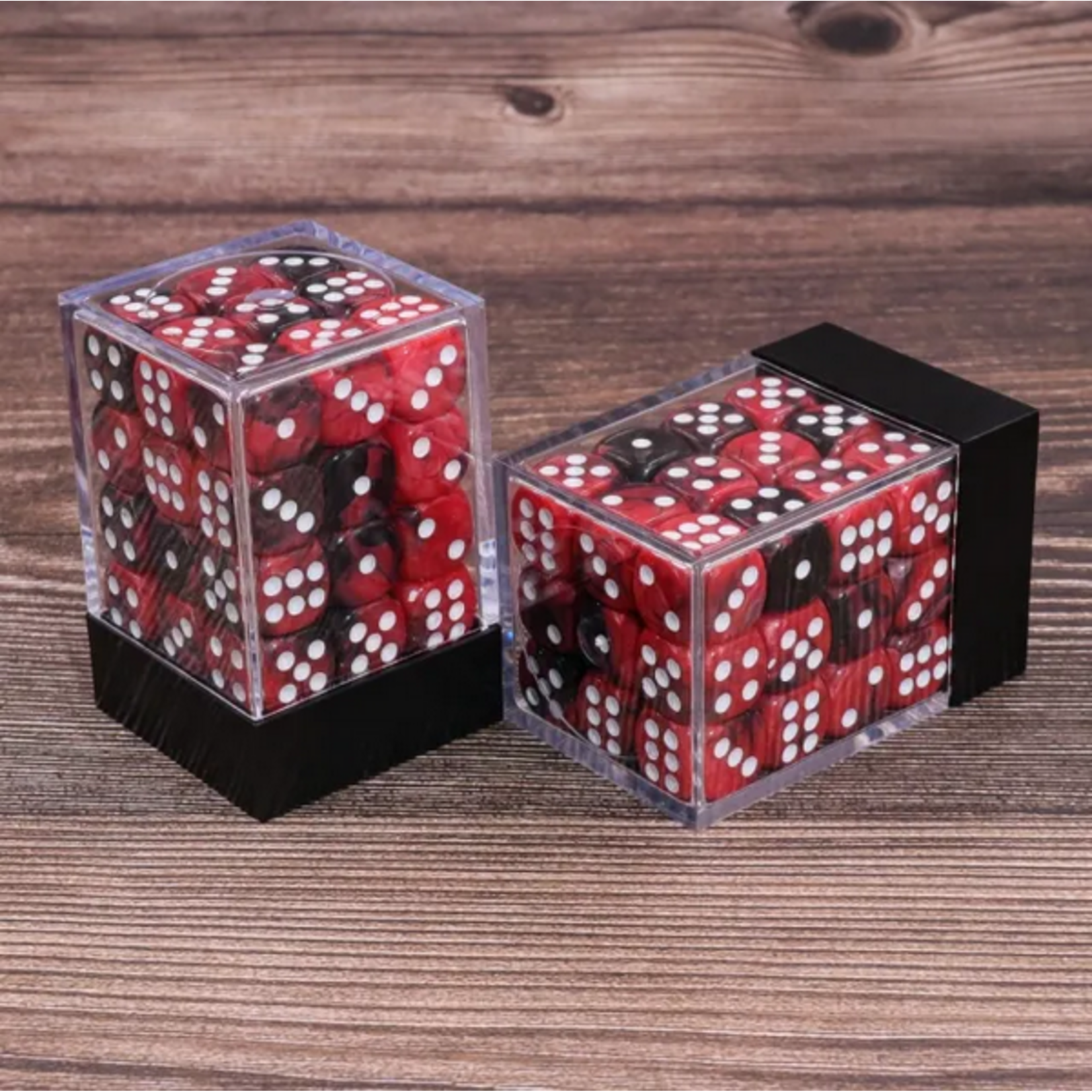 HD Dice 36 12mm D6 Dice Block - Opaque - Crimson/Black