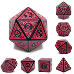 HD Dice 7 Set Polyhedral Dice - Magic Flame (Red)