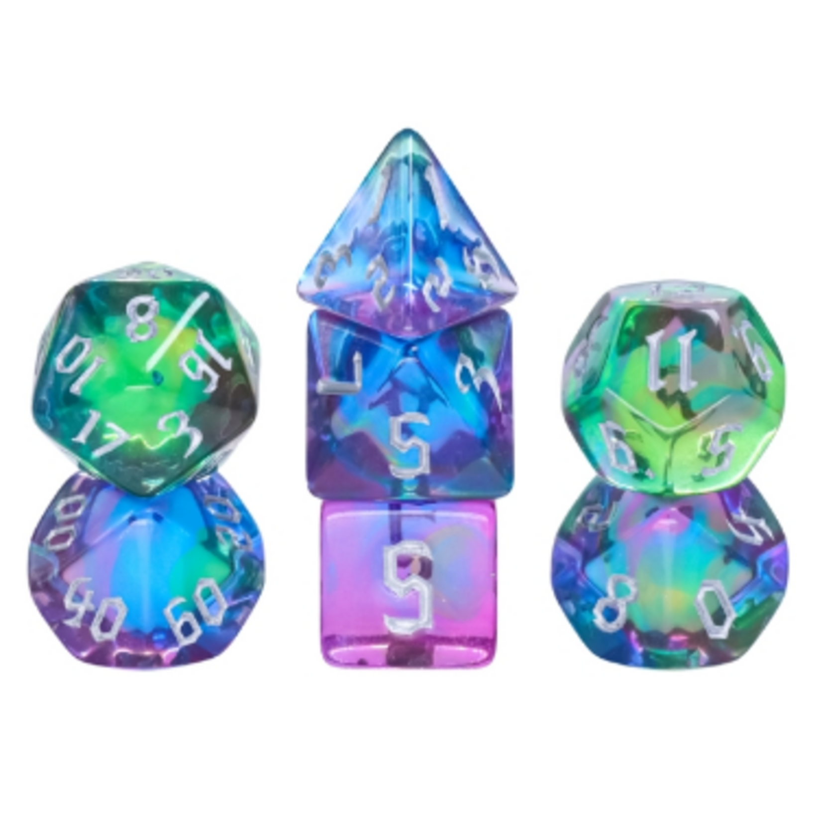 HD Dice 7 Set Polyhedral Dice - Aurora