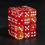 HD Dice 36 12mm D6 Dice Block - Translucent -  Volcano on Fire