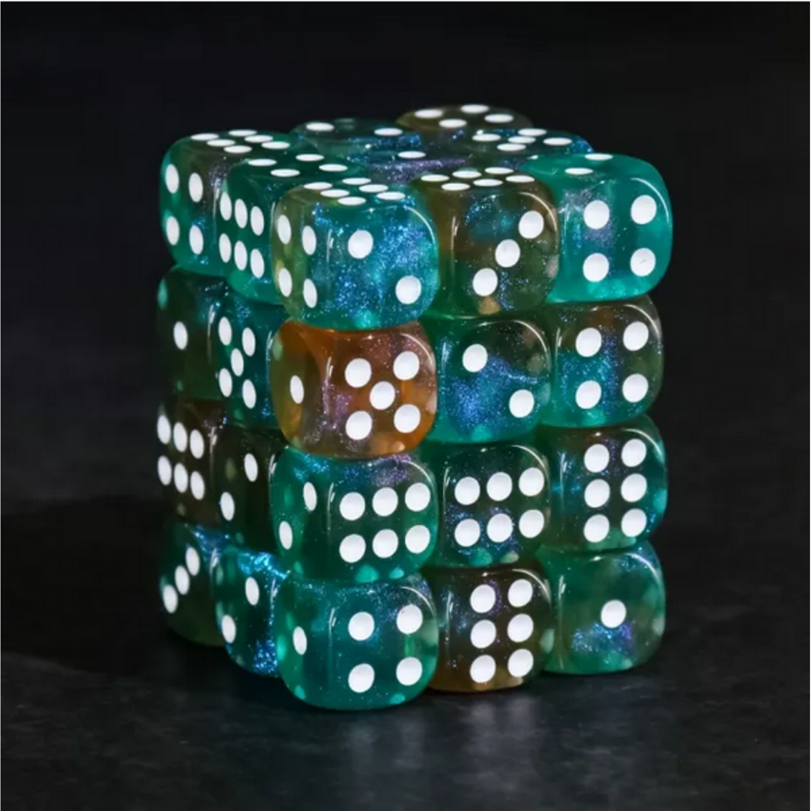 HD Dice 36 12mm D6 Dice Block - Translucent - Tranquil World