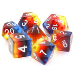 HD Dice 7 Set Polyhedral Dice - Burning Cloud