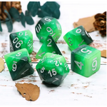 HD Dice 7 Set Polyhedral Dice - Green Gradient