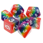 HD Dice 7 Set Polyhedral Dice - Rainbow