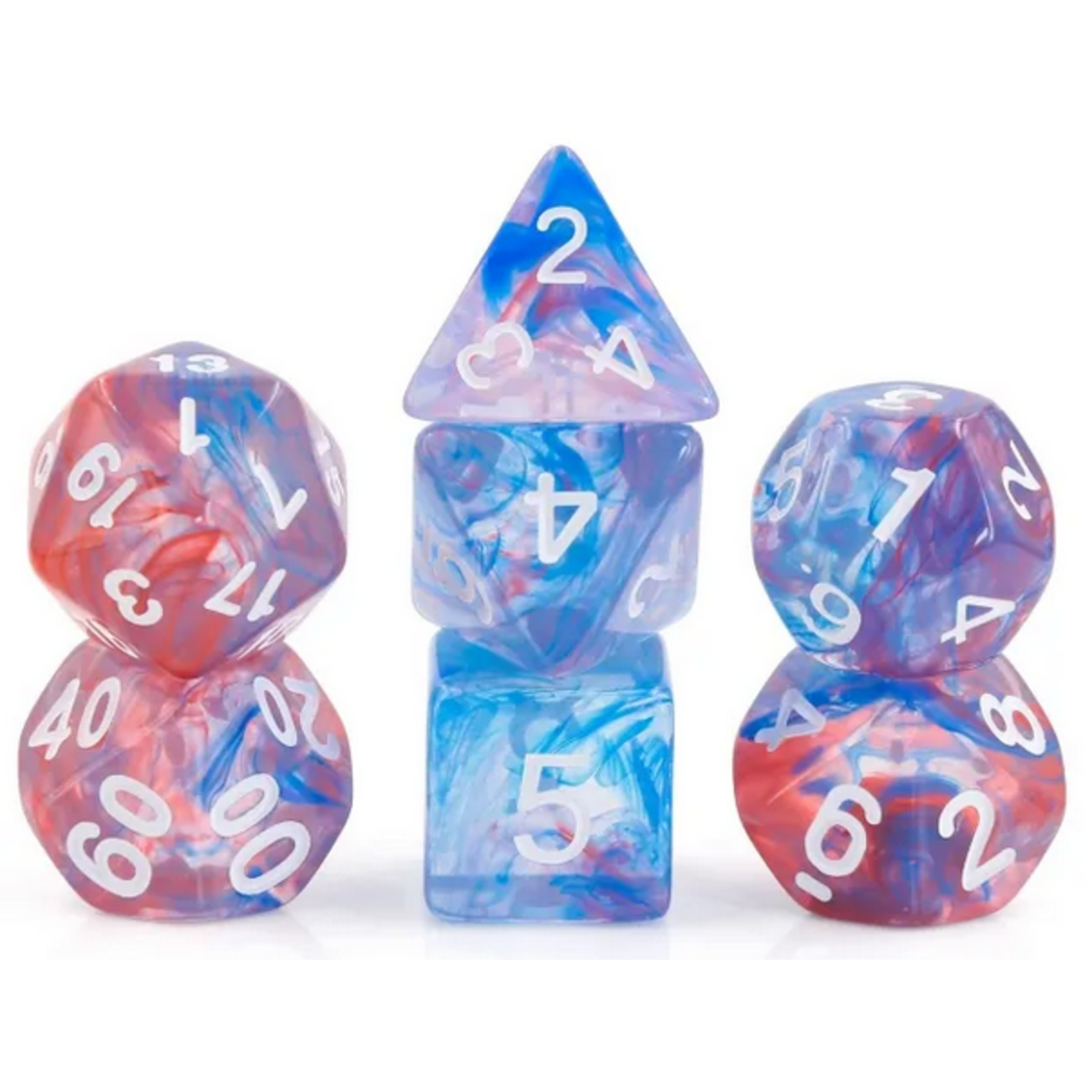 HD Dice 7 Set Polyhedral Dice - Artery and Vein