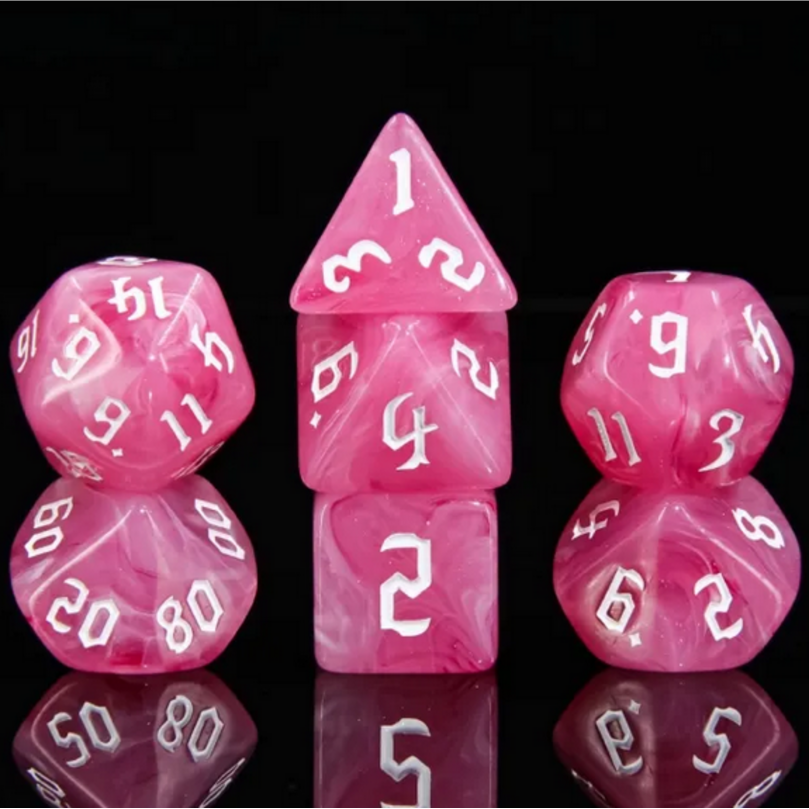 HD Dice 7 Set Polyhedral Dice - Bauhinia