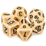 HD Dice 7 Set Polyhedral Dice - Brown Ancient