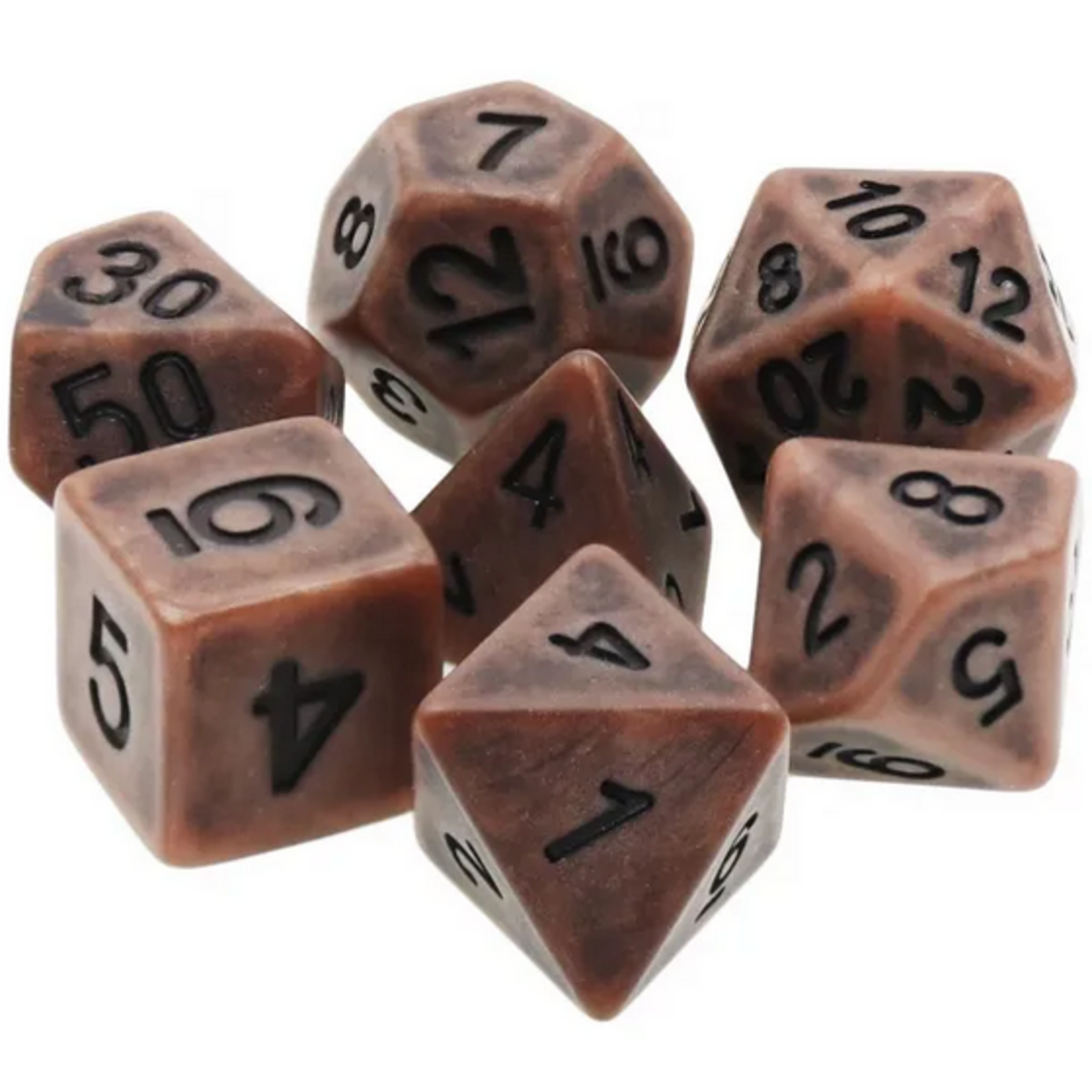 HD Dice 7 Set Polyhedral Dice - Copper Ancient