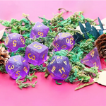 HD Dice 7 Set Polyhedral Dice - Purple Iridecent
