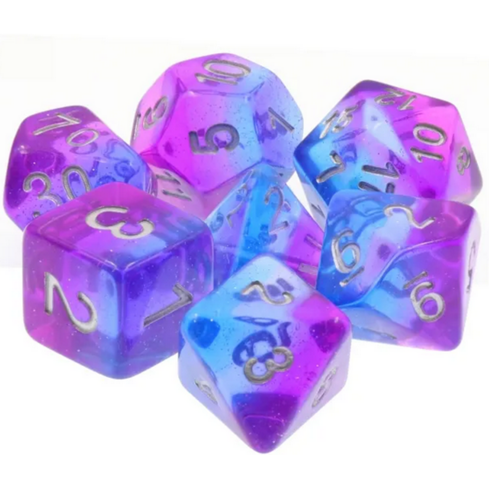 HD Dice 7 Set Polyhedral Dice - Twilight Sky