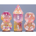 HD Dice 7 Set Polyhedral Dice - Yellow/Purple Silk