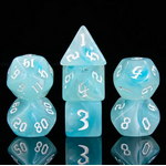 HD Dice 7 Set Polyhedral Dice - White Cloud