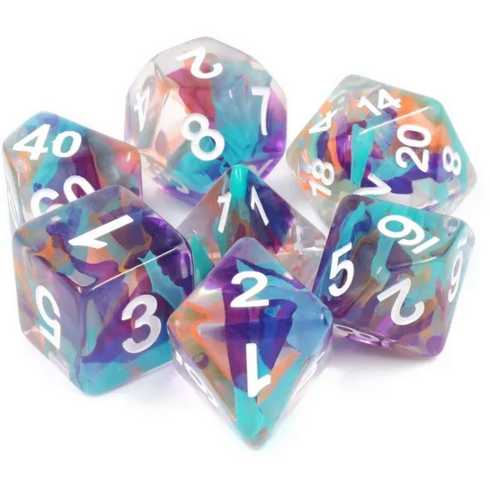 HD Dice 7 Set Polyhedral Dice - Unknown Land