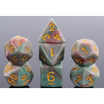 HD Dice 7 Set Polyhedral Dice - Unakite