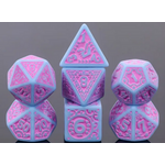 HD Dice 7 Set Polyhedral Dice - Magic Flame (Amaranth)