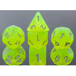 HD Dice 7 Set Polyhedral Dice - Kiwi Green