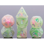HD Dice 7 Set Polyhedral Dice - Lotus Pond