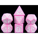 HD Dice 7 Set Polyhedral Dice - Magic Flame (Pink)