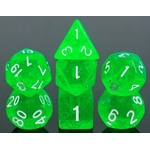 HD Dice 7 Set Polyhedral Dice - Harlequin Green