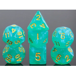 HD Dice 7 Set Polyhedral Dice - Teal Water